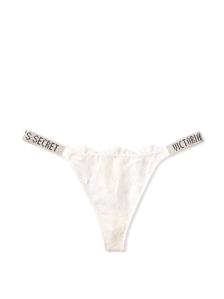 Victoria's Secret Coconut White Lace Short Knickers