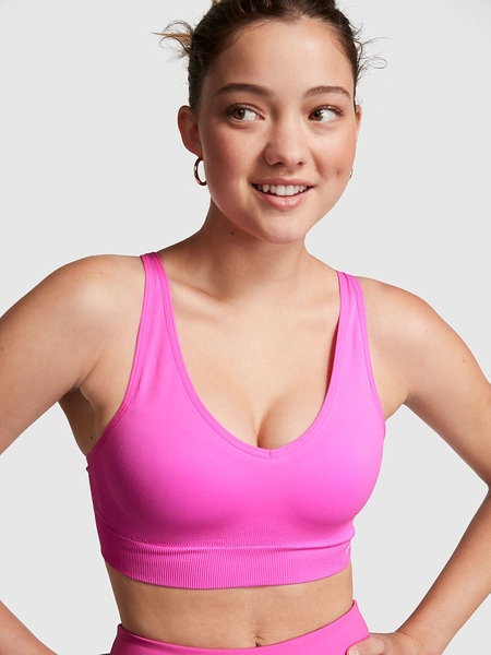 Buy Comfort Running Sports Bra - Mottled Grey/Pink Online