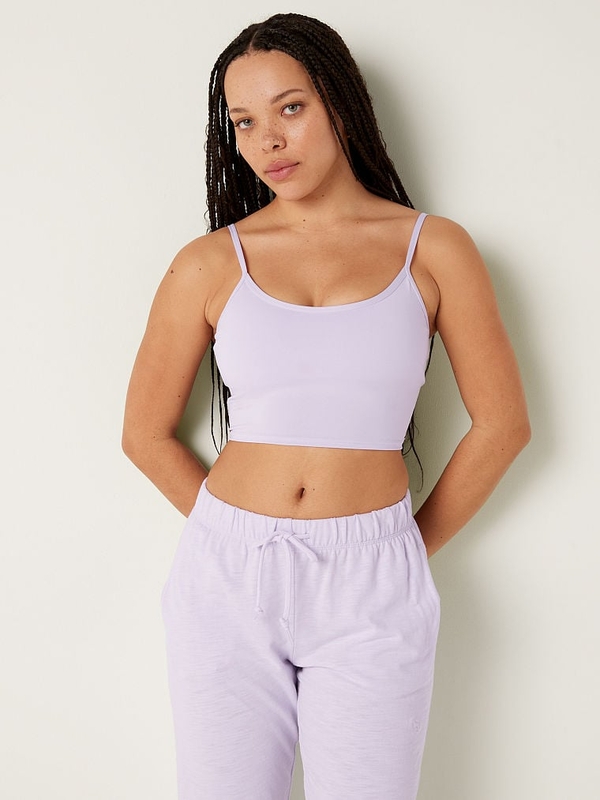 Base Ribbed (Lilac) Scoop Back Sports Bra