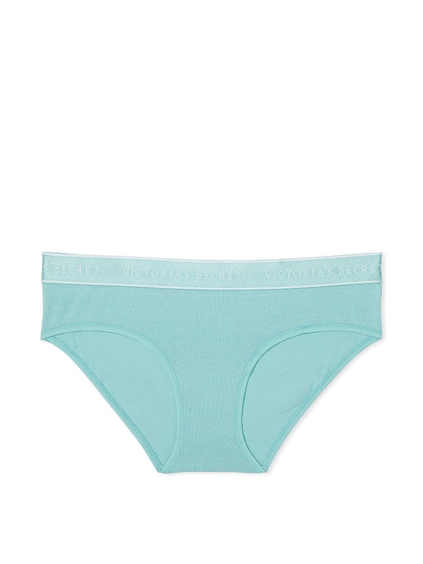 Logo Cotton Waffle Hiphugger Panty