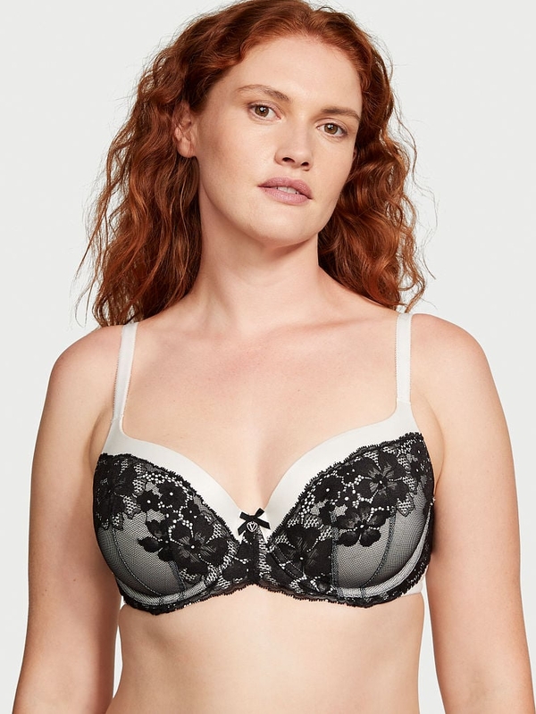 Buy Body By Victoria Lightly Lined Lace-Cup Demi Bra Online in